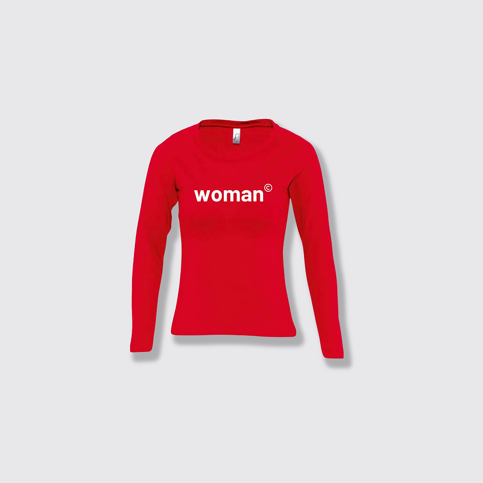 Woman© red long sleeve tee