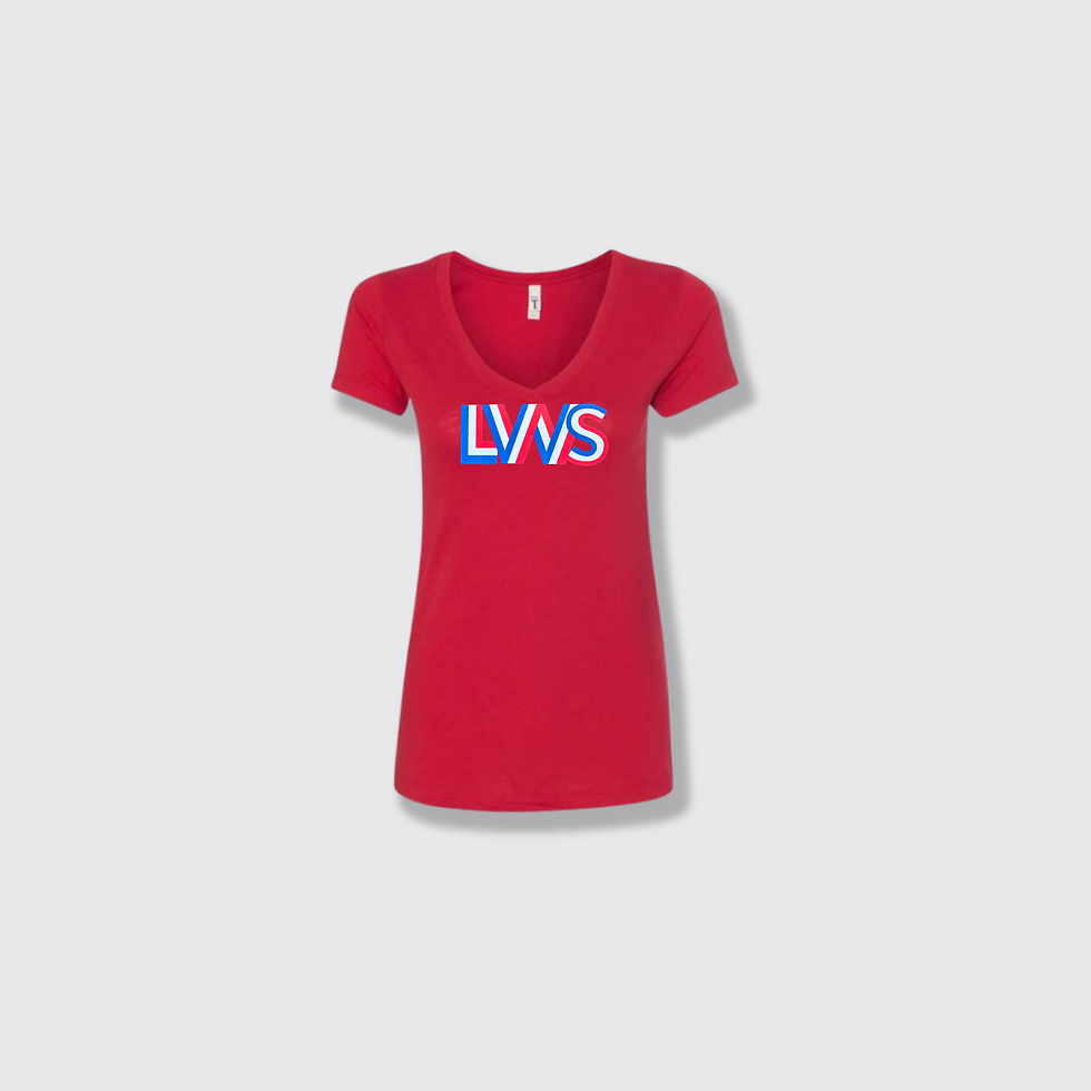 LWS red v-neck