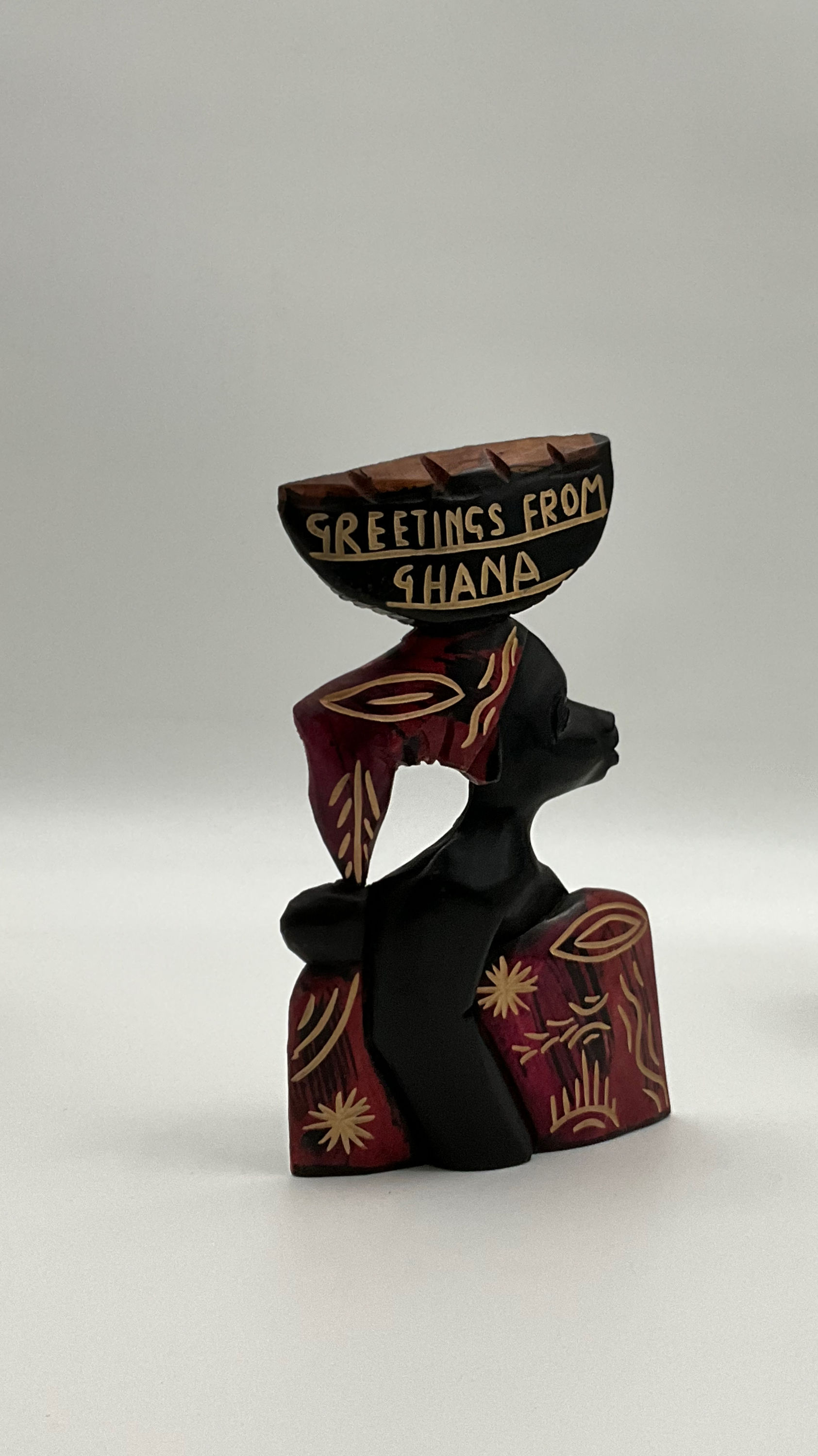 HA Greetings from Ghana wooden craft