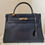 Thumbnail: SOLD - Hermes Kelly Midnight Blue / Navy Leather 32 - Gold Hardware