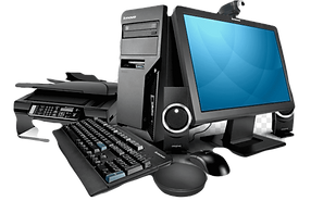 black-computer-desktop-set-with-printer-