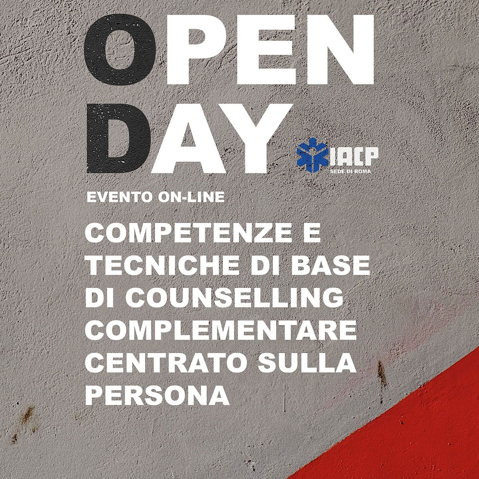 Open Day del Corso Biennale in Competenze Tecniche Base di Counselling socio-educativo complementare