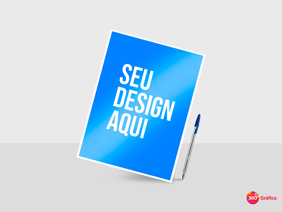 Miniatura: Cartão postal 20x27cm triplex 250g colorido frente e verso laminação fosca
