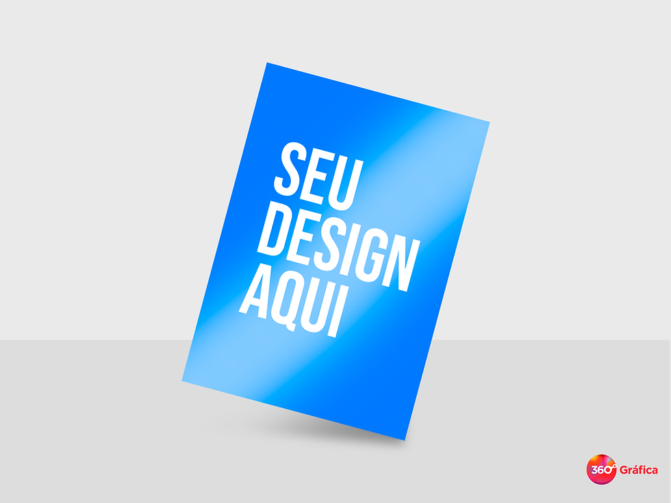 Miniatura: Cartaz 31x45cm couchê 300g colorido frente e verso brilho frente e verso