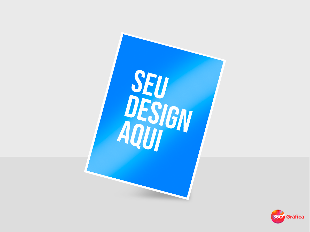 Cartão postal 20x27cm triplex 250g colorido frente laminação fosca