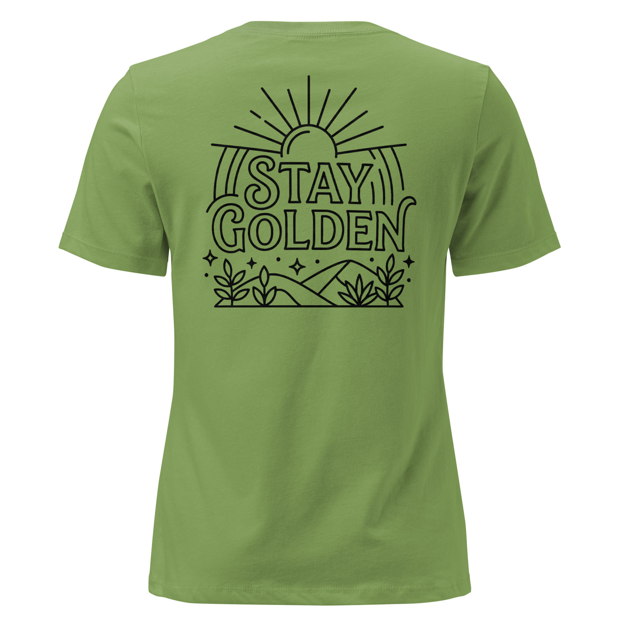 green women t shirt back view relaxed fit casual cotton tee