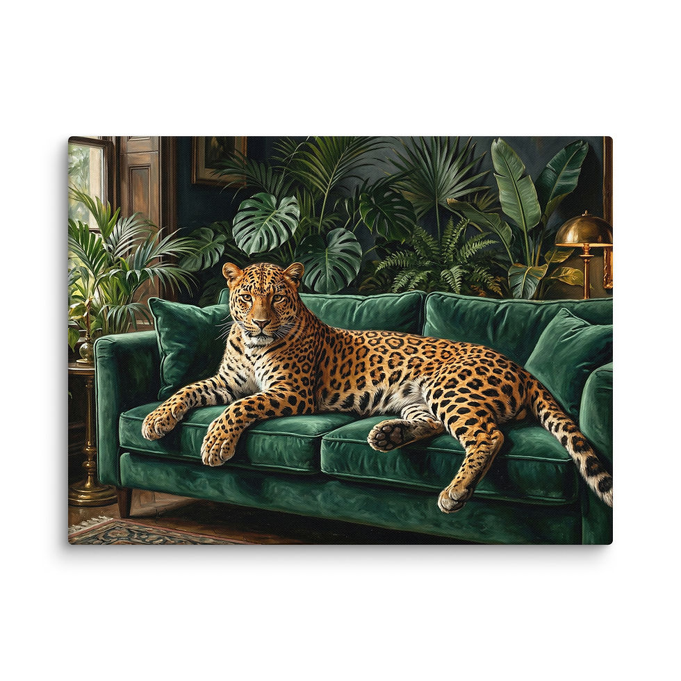 Thumbnail: Emerald Lounge wall art shown in 18x24 print size