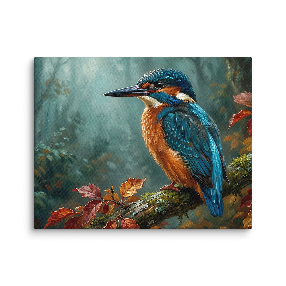 Thumbnail: Kingfisher Grace wall art shown in 11x14 print size