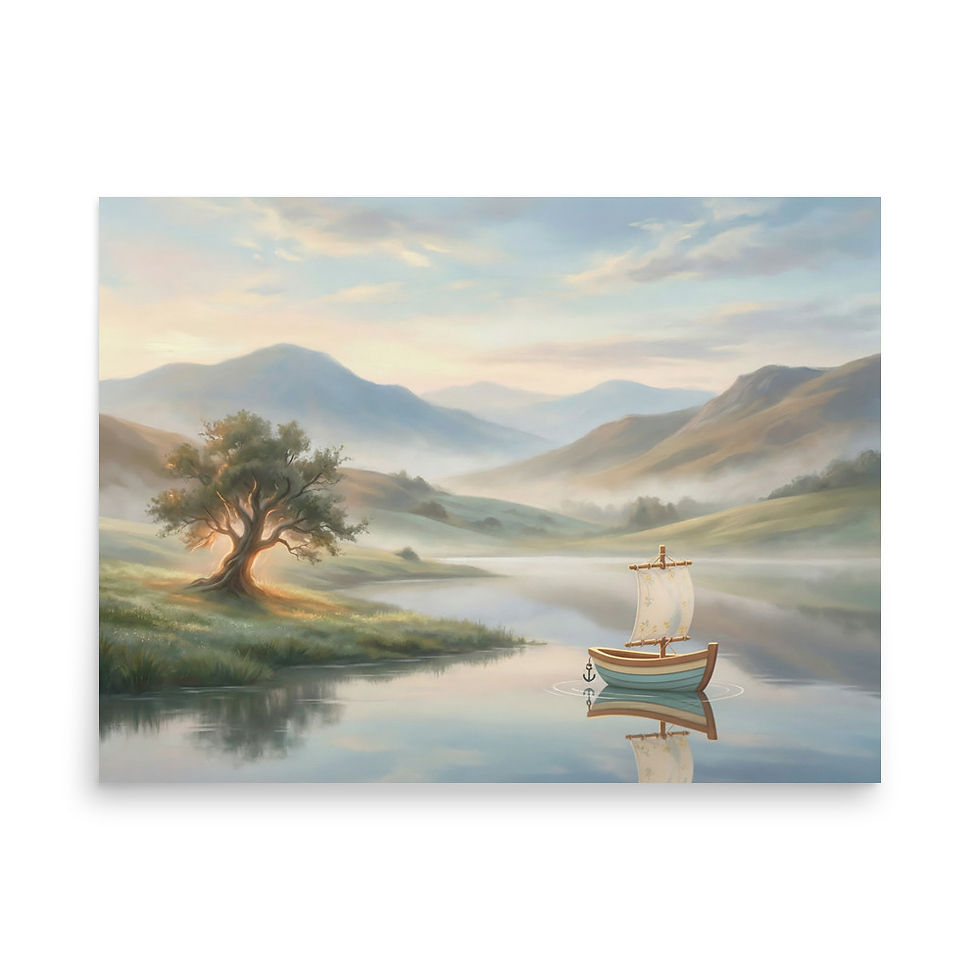 Thumbnail: Still Passage unframed art print in a horizontal landscape format