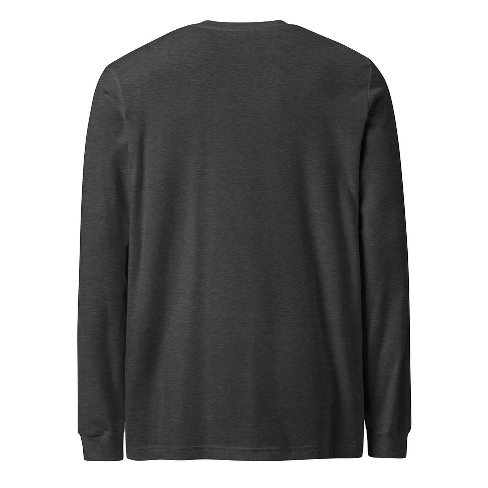 Thumbnail: Be Bee You long sleeve t-shirt dark grey front view with text design