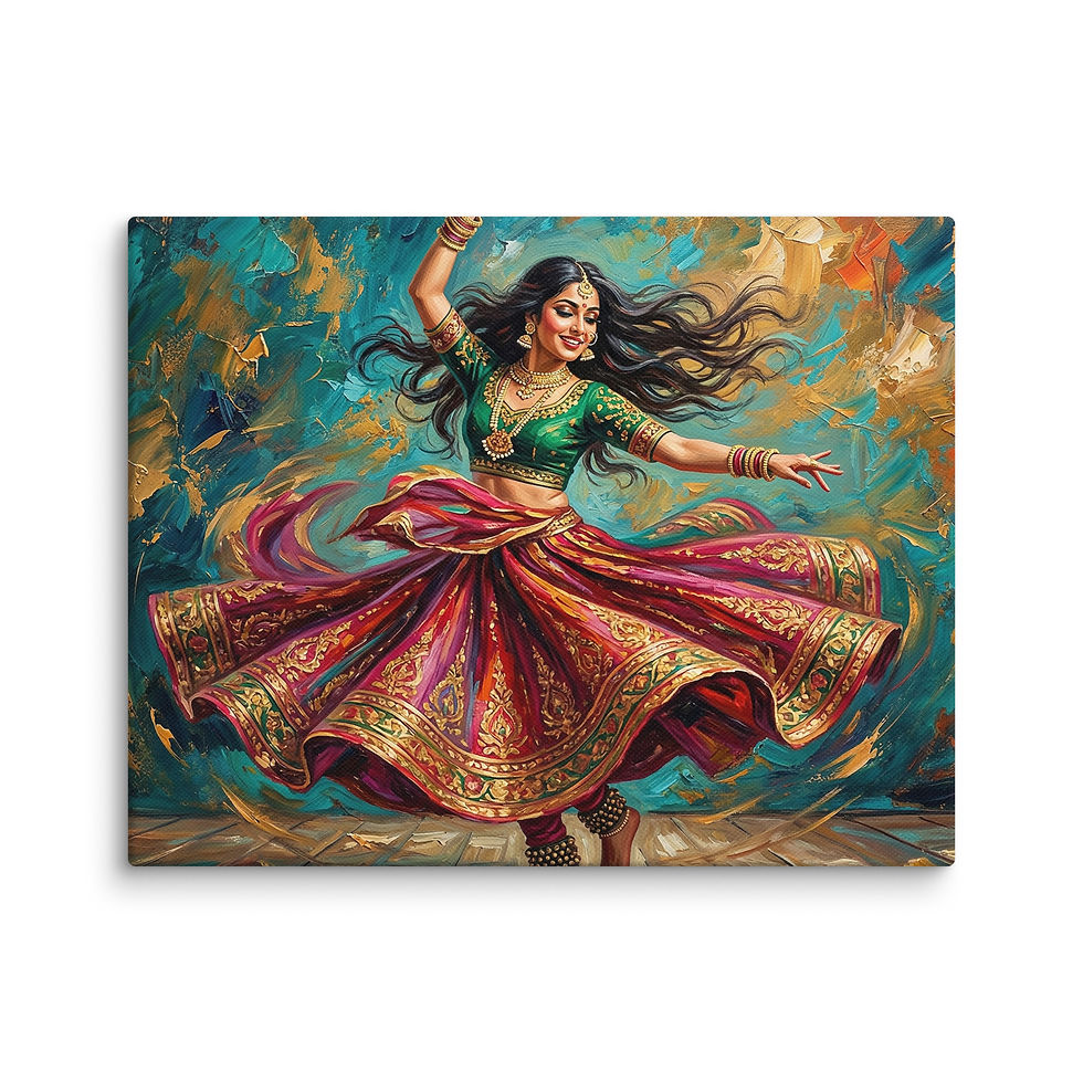 Thumbnail: colorful dancer wall art print with dynamic movement and textured brushstrokes