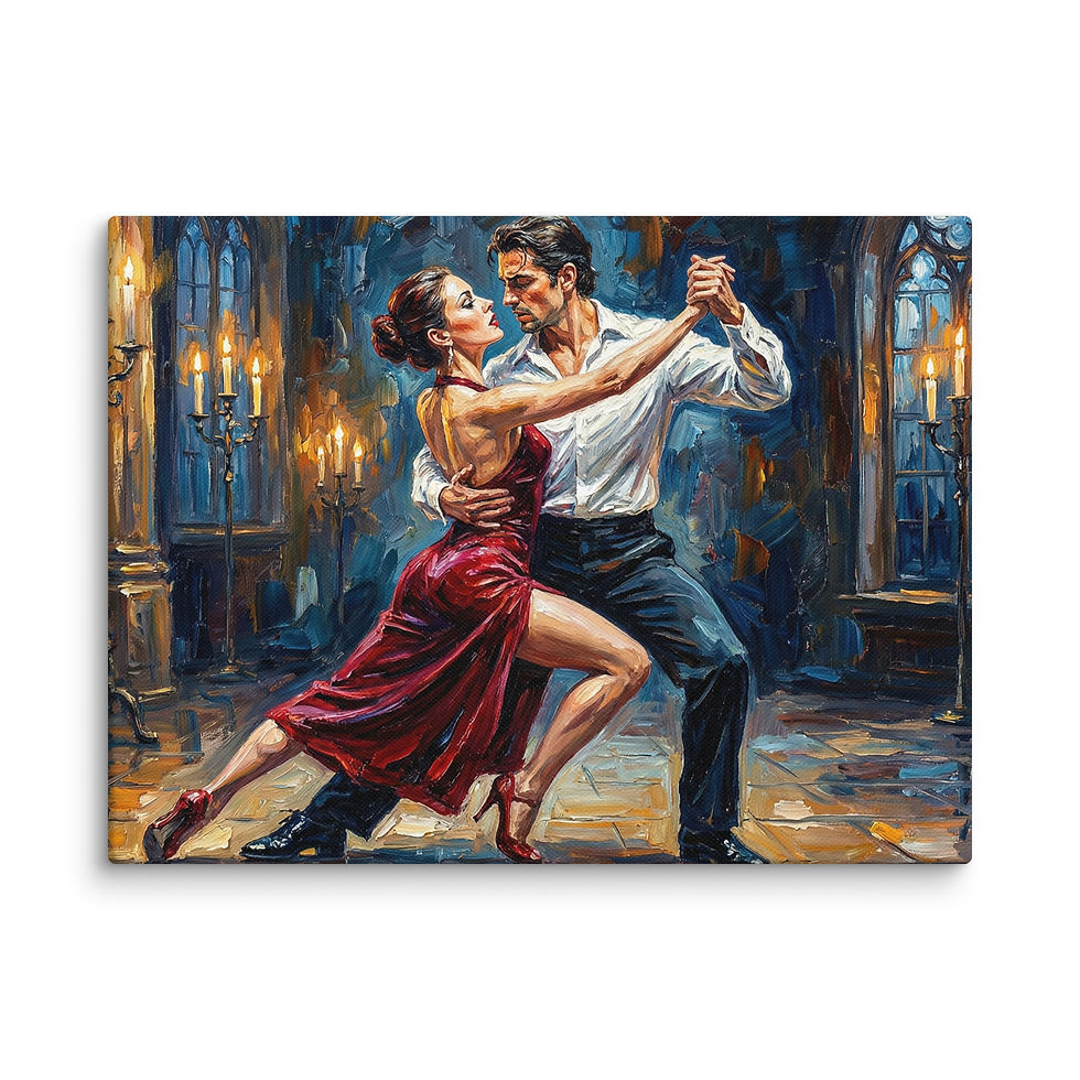 Thumbnail: Midnight Tango Elegance wall art shown in 12x16 print size
