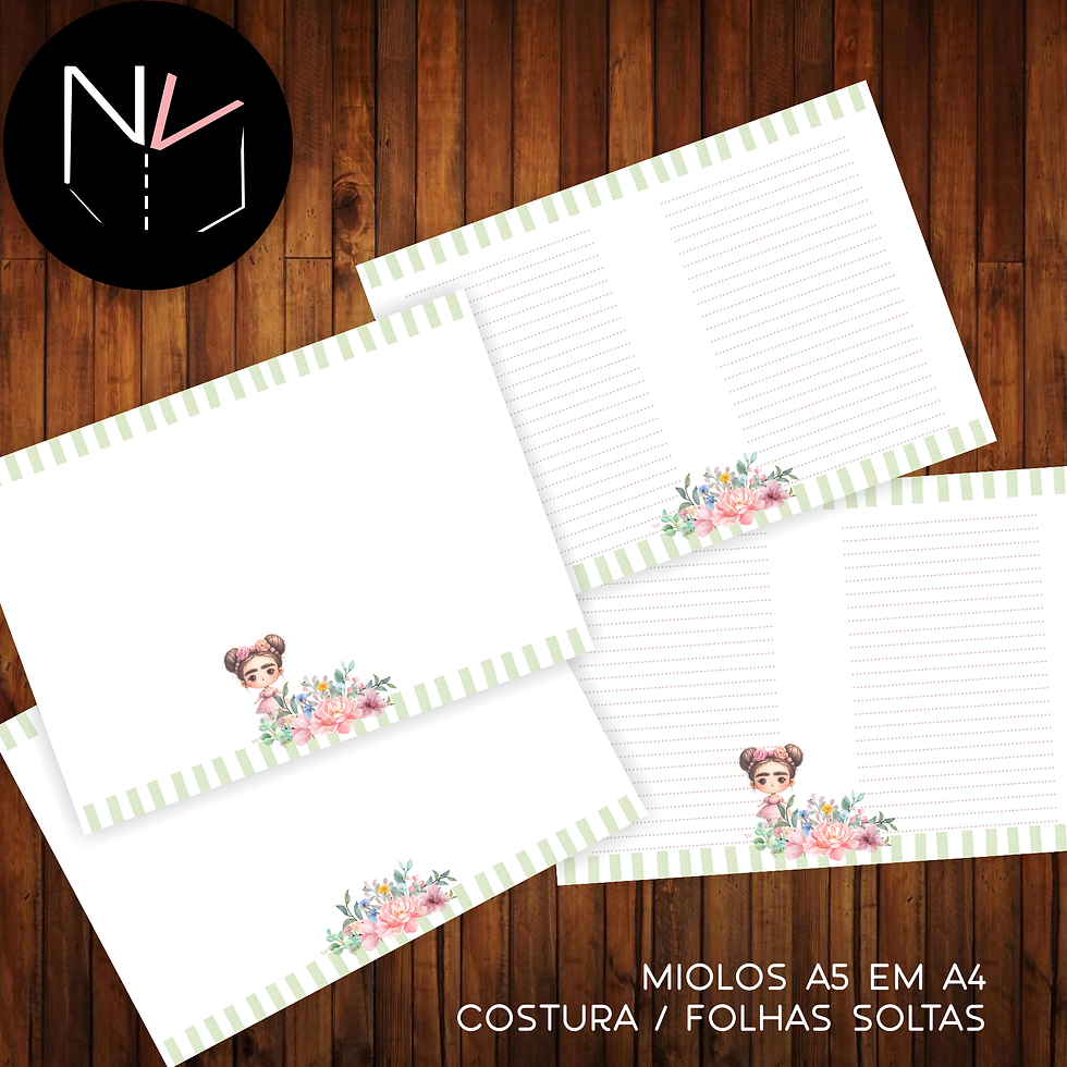 Miniatura: COMBO Fridinha MENINA - 21 Papeis + 32 Miolos + 9 Capas - Col. Fofurices NV