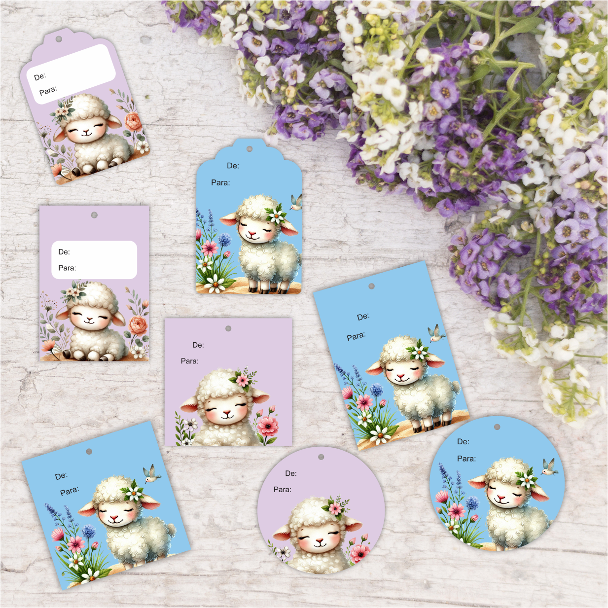 Kit 4 - Páscoa Cristã 2 TAGS em 4 Formatos - Coleção Páscoa NV