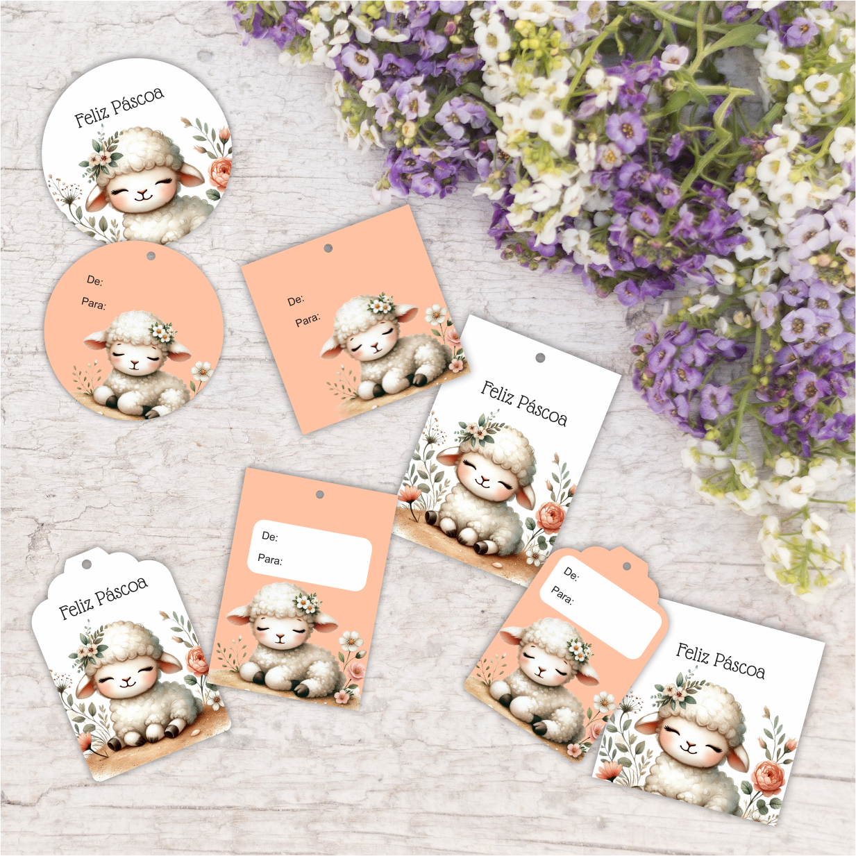 Kit 3 - Páscoa Cristã 2 TAGS em 4 Formatos - Coleção Páscoa NV