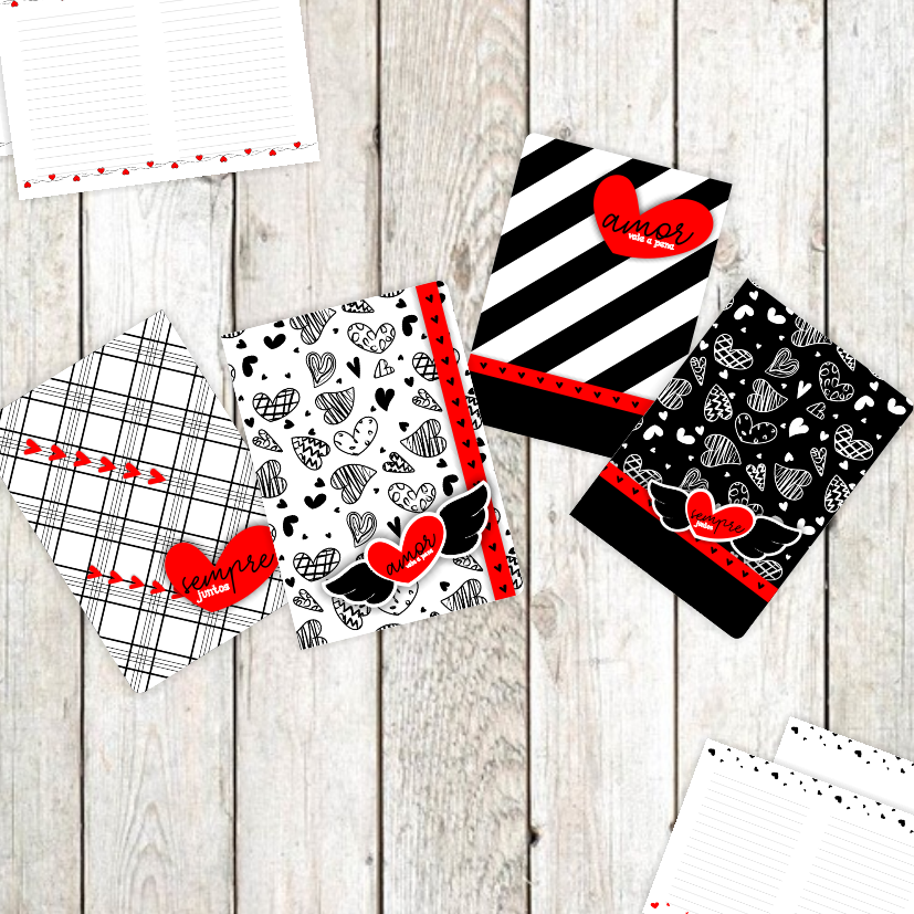 Super Kit Amor Brochura A6 + Papeis - Para Imprimir