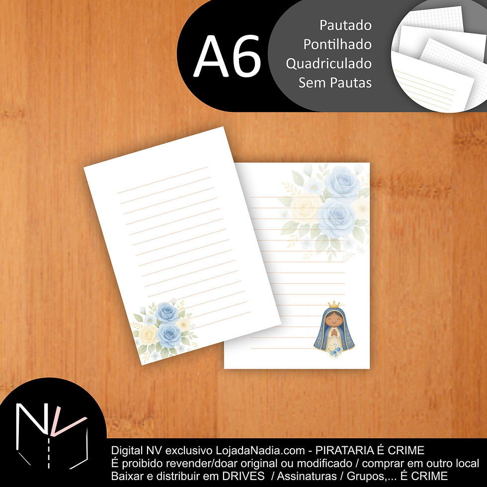 Miniatura: NSra Aparecida Cute 1  | KIT A5+A6 com 8 Miolos P+Q+Pt+SP  -  Col. Santinhos