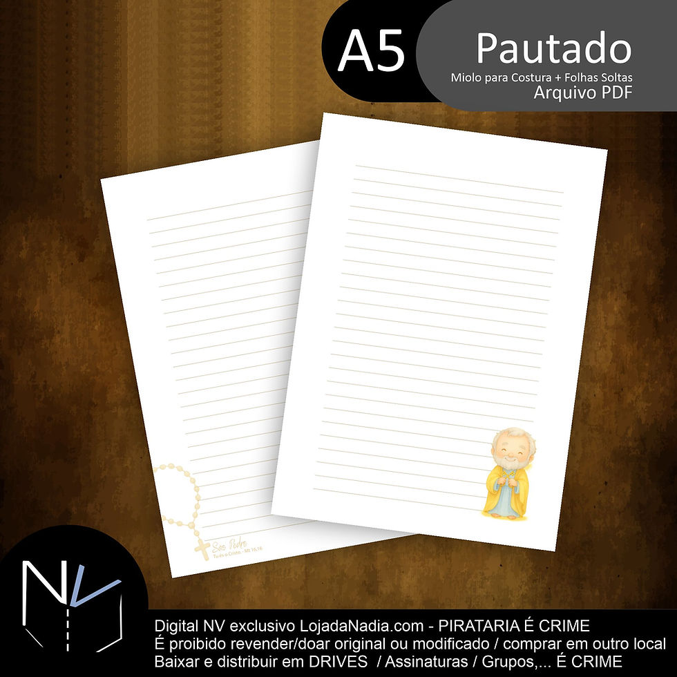 Thumbnail: SÃO PEDRO   |  Miolos A5+A6 -  Col. Santinhos Cute NV - Novos 2026