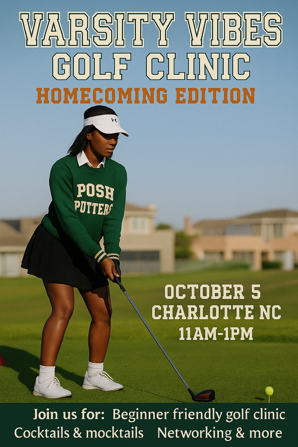 Varsity Vibes Golf Clinic: Homecoming Edition (CHARLOTTE)