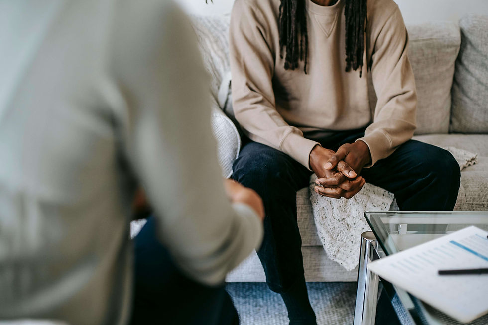 A father sits in therapy, opening up about struggles with guilt and overwhelm, symbolizing support from an EMDR therapist in Des Plaines, IL for first time father anxiety in Des Plaines, IL. Des Plaines, IL | Chicago, IL | Northwest Park, IL