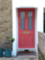 The bright four panel Victorian door