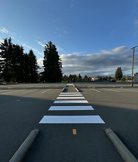 Road surface painting and crosswalk line painting in Abbotsford.