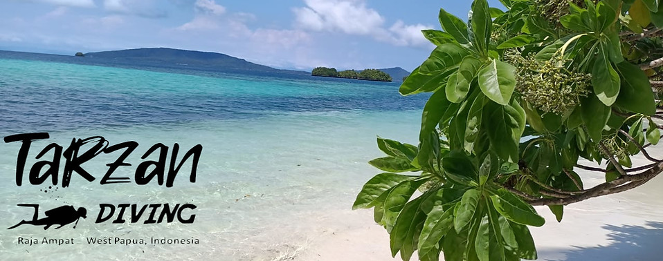 Blick von unserem Tauchzentrum in Raja Ampat