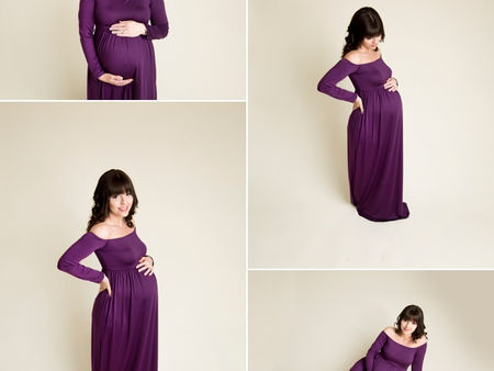 New purple maternity gown in action!