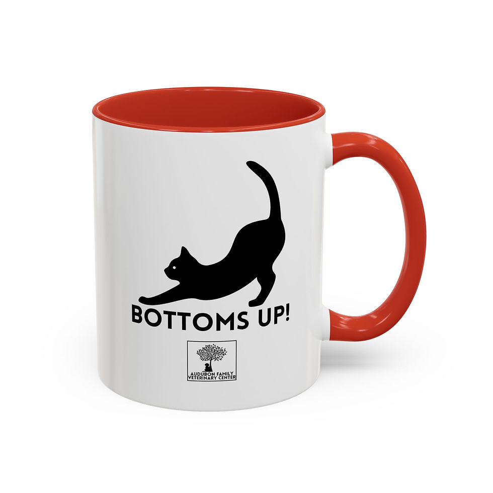 Thumbnail: Whimsical Cat Mug, Funny Cat Gift, Bottoms Up Coffee Cup, Cat Mom Gift Idea