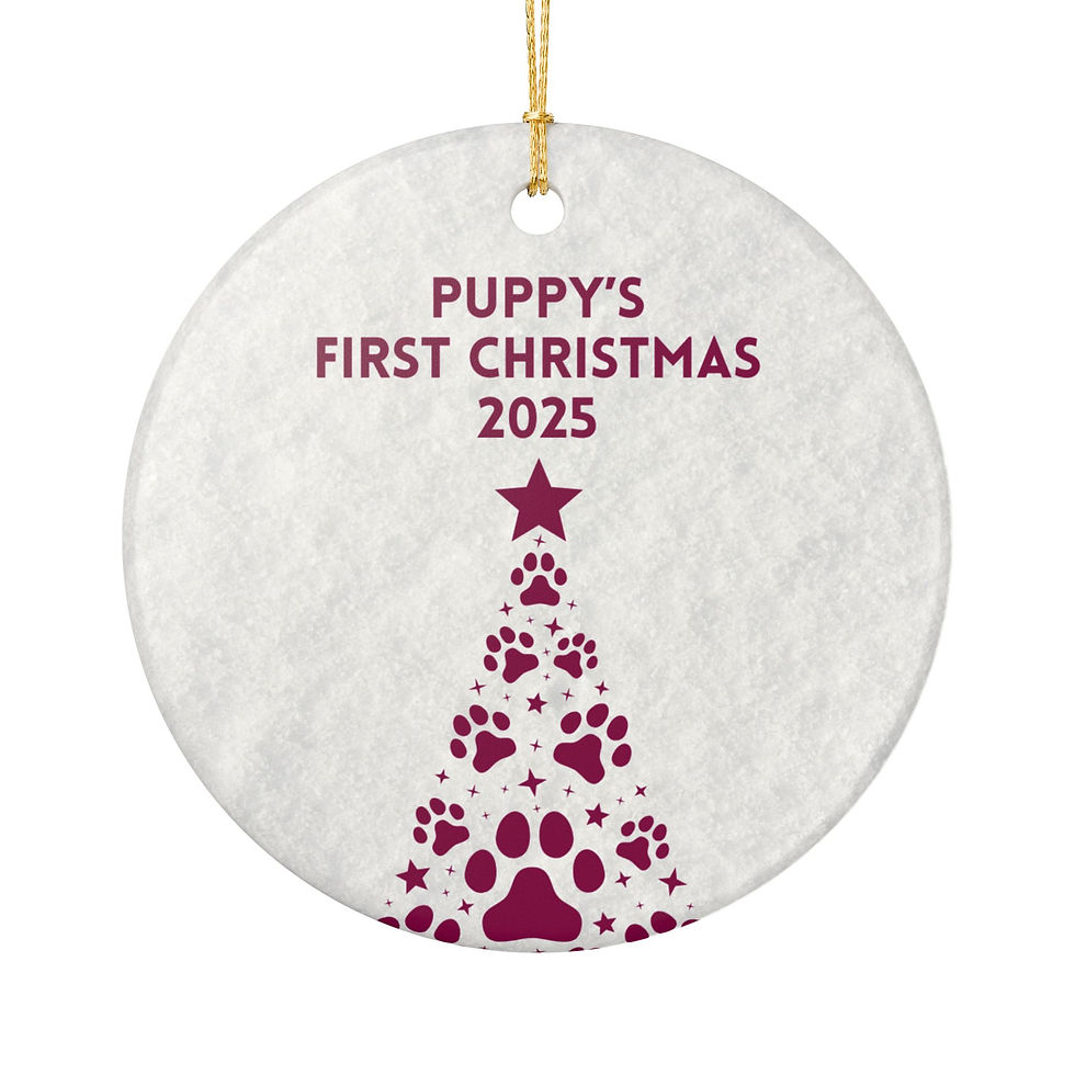 Puppy First Christmas Ornament, Personalized Pet Keepsake, Dog Holiday Decor