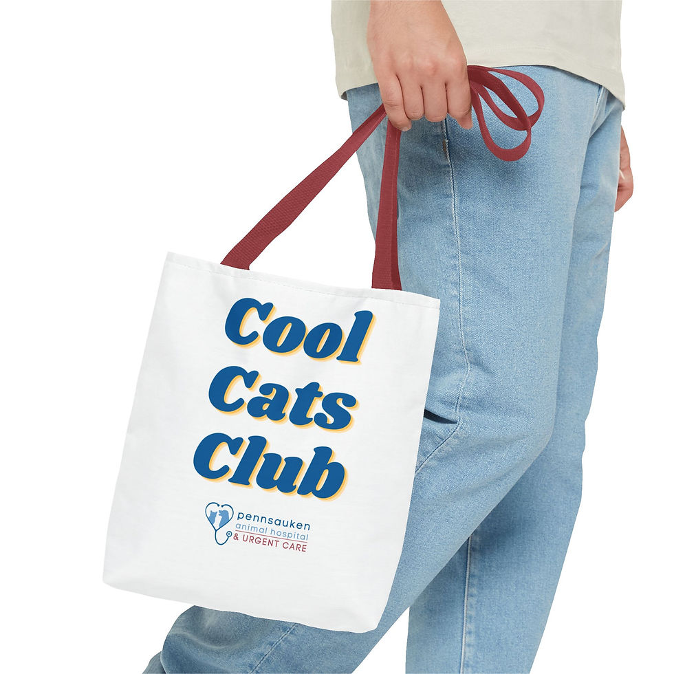 Thumbnail: Cool Cats Club Tote Bag - Pet Lovers Accessory, All-Over Print 