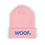 Thumbnail: Woof Embroidered Beanie – Classic Cuffed Hat for Dog Lovers, Winter Wear