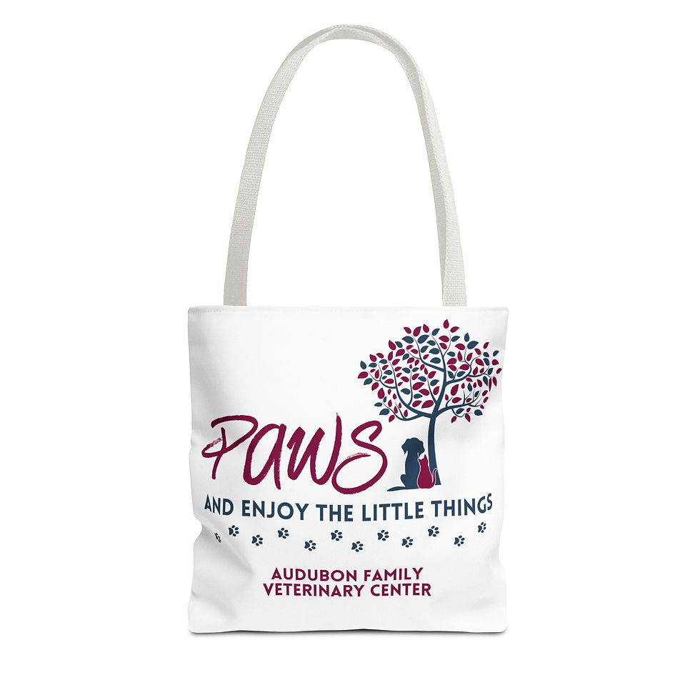 Thumbnail: Paw Print Tote Bag, Pet Care Tote, Eco-Friendly Bag, Enjoy the Little Things Bag
