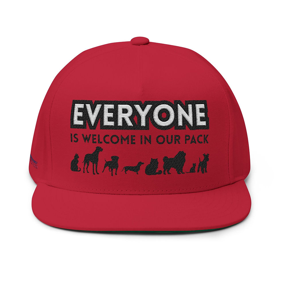 Thumbnail: Welcome in Our Pack Flat Bill Cap, Embroidered, Adjustable Cap 
