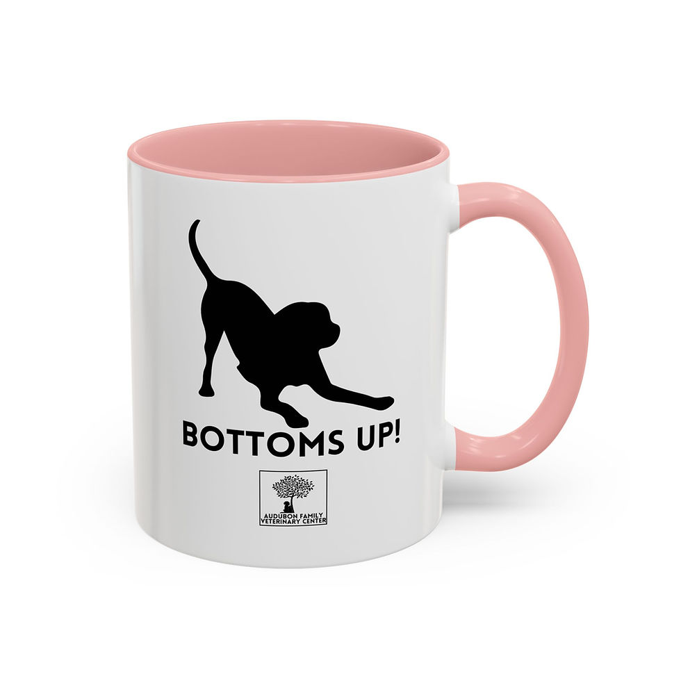 Thumbnail: Dog Lover's Coffee Mug, Bottoms Up for Dog Parents, Cute Dog Quote Cup