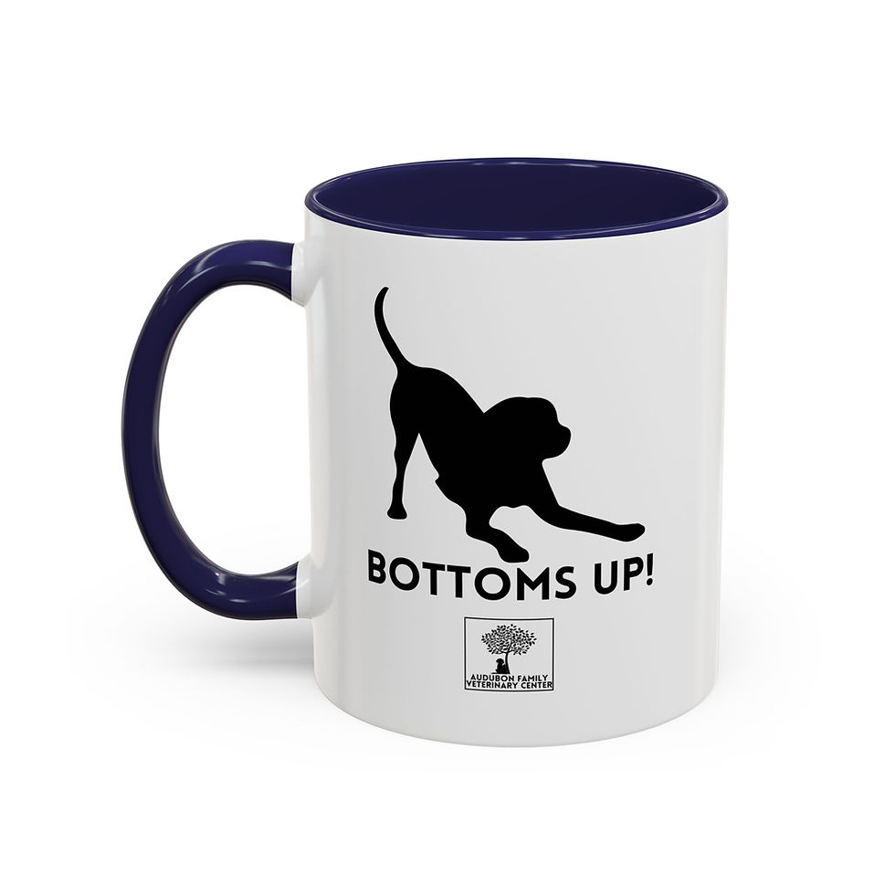 Thumbnail: Dog Lover's Coffee Mug, Bottoms Up for Dog Parents, Cute Dog Quote Cup