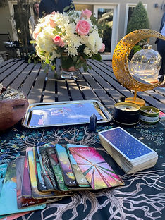 Tarot cards on a table