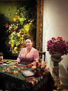 Tarot reading station on a private party