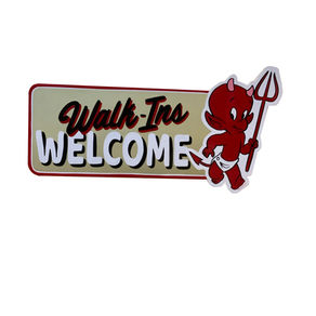 walk-ins welcome tattoo sign at linden street tattoo company in fort collins colorado