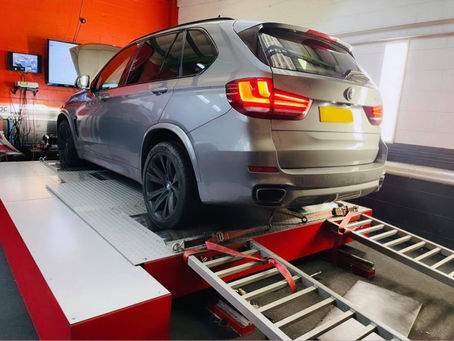 BMW X5 30D X-Drive- In For Our Stage 1 Custom Tuning On Our 4WD Linked Dyno.