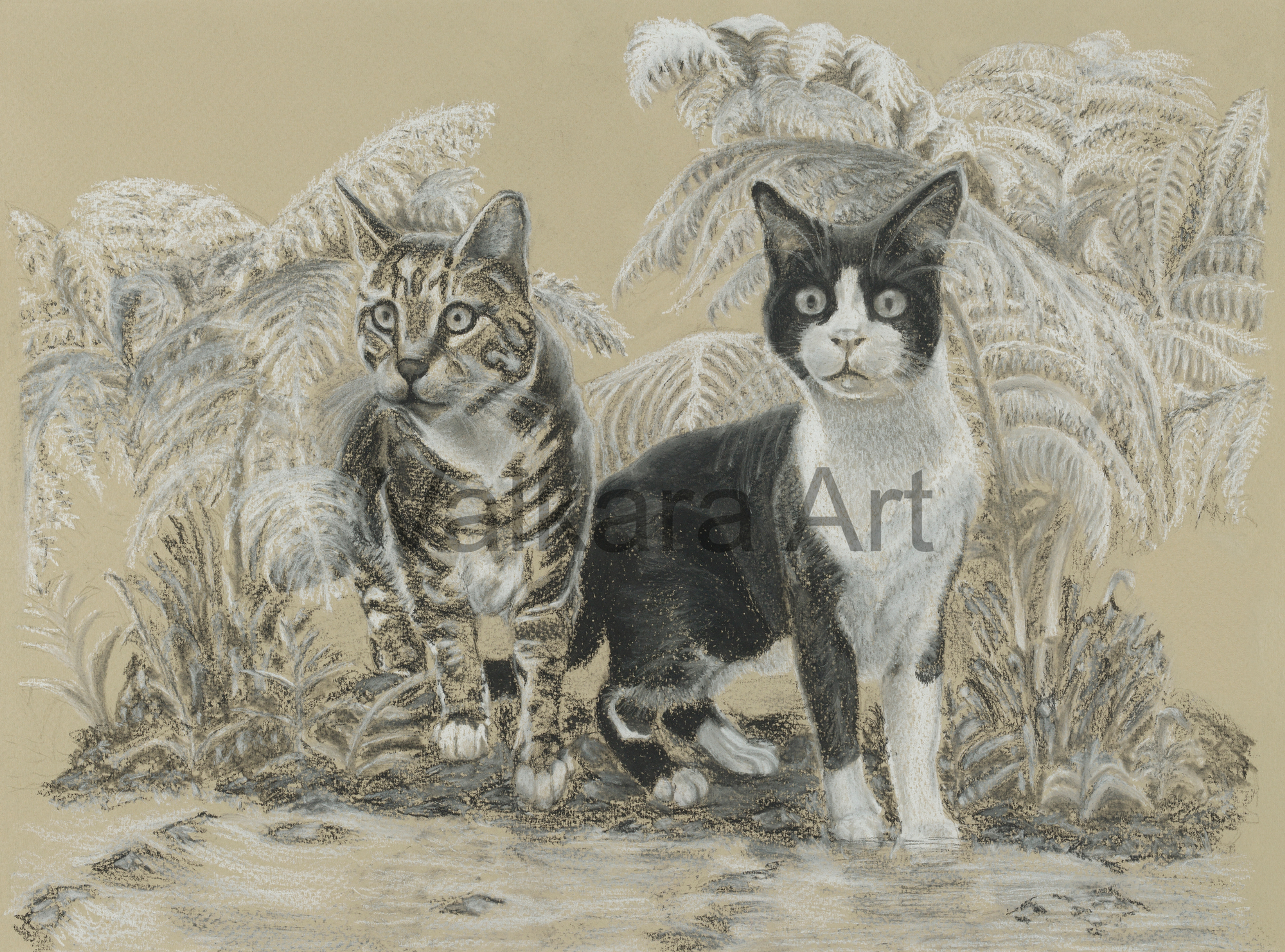'Jess and Sandman by the River' Small and Medium Prints