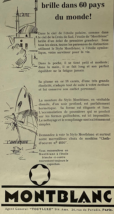 Vintage montblanc advert