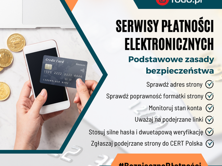 Bezpieczne płatności - serwisy płatności elektronicznych