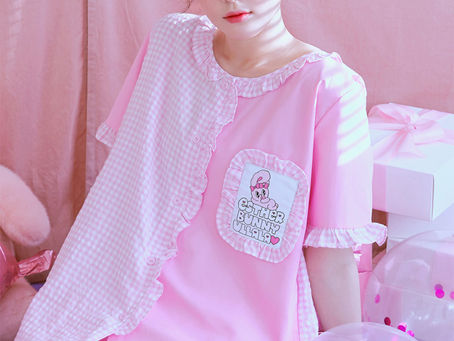 [울랄라파자마] 러블리버니 반팔 투피스 핑크