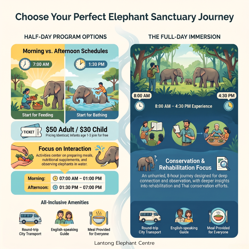 Rantong Elephant Centre Programs detail