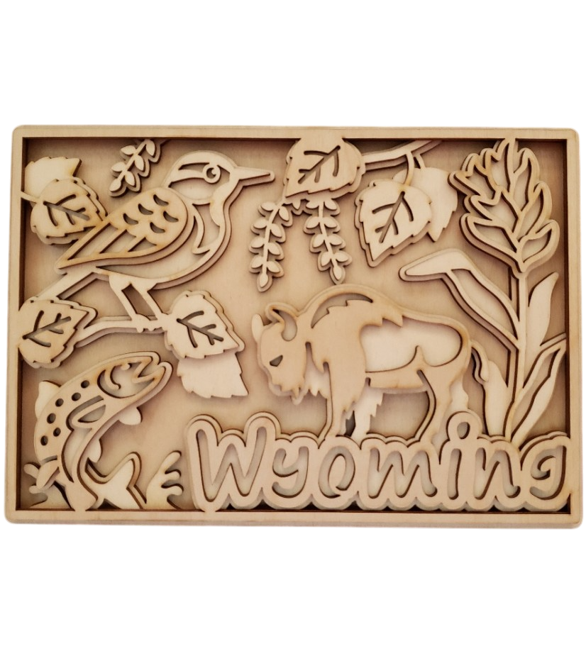 Laser Cut Wyoming