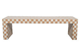 Bone Inlay Checkerboard Benches in Luni, Jodhpur