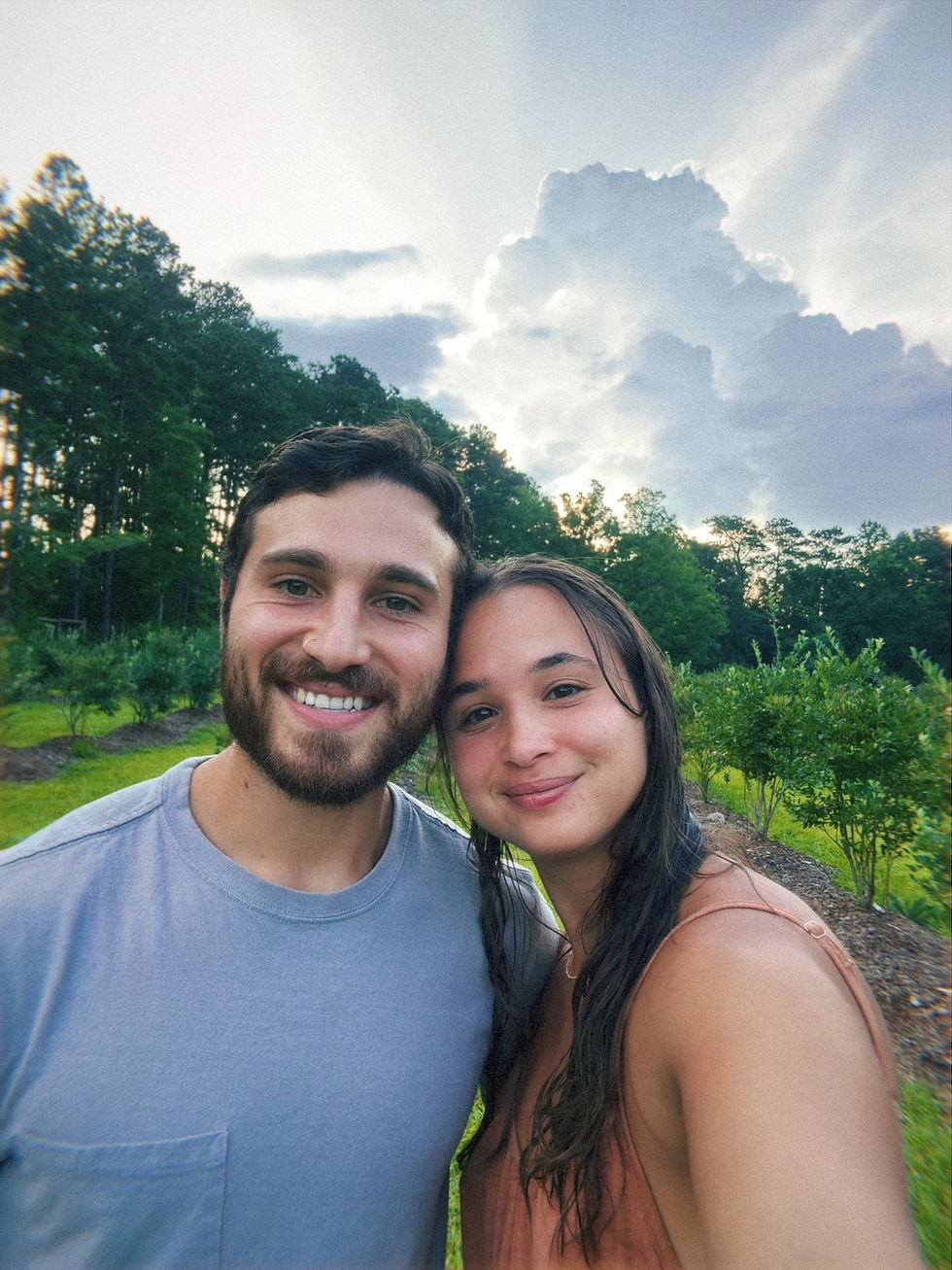 Picking blueberries at Feldwood Farms 