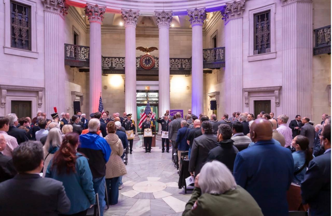 Federal Hall rotunda — 237th Anniversary Inaugural Reenactment, April 30, 2026