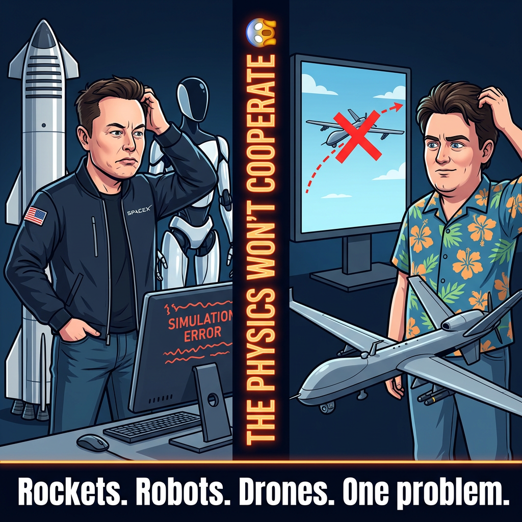 Elon Musk Palmer Luckey physics simulation accuracy gap — Data Power Supply